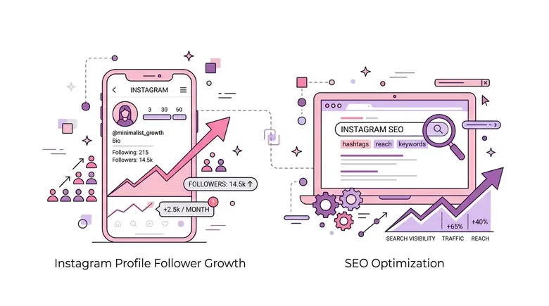 Giao diện tối ưu profile Instagram chuẩn SEO giúp thu hút lượt follow tự nhiên