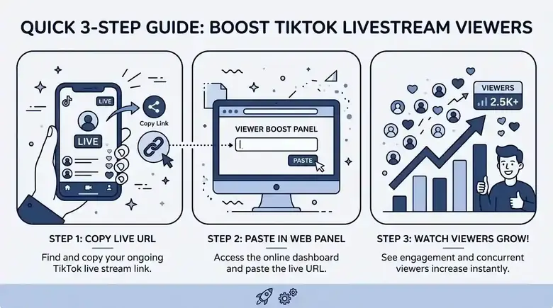 Quy trình lấy liên kết và cài đặt mắt xem phòng live TikTok