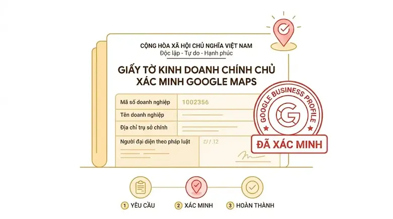 Quy trình xác minh địa điểm Google Maps chuẩn bị giấy tờ minh bạch gửi hỗ trợ